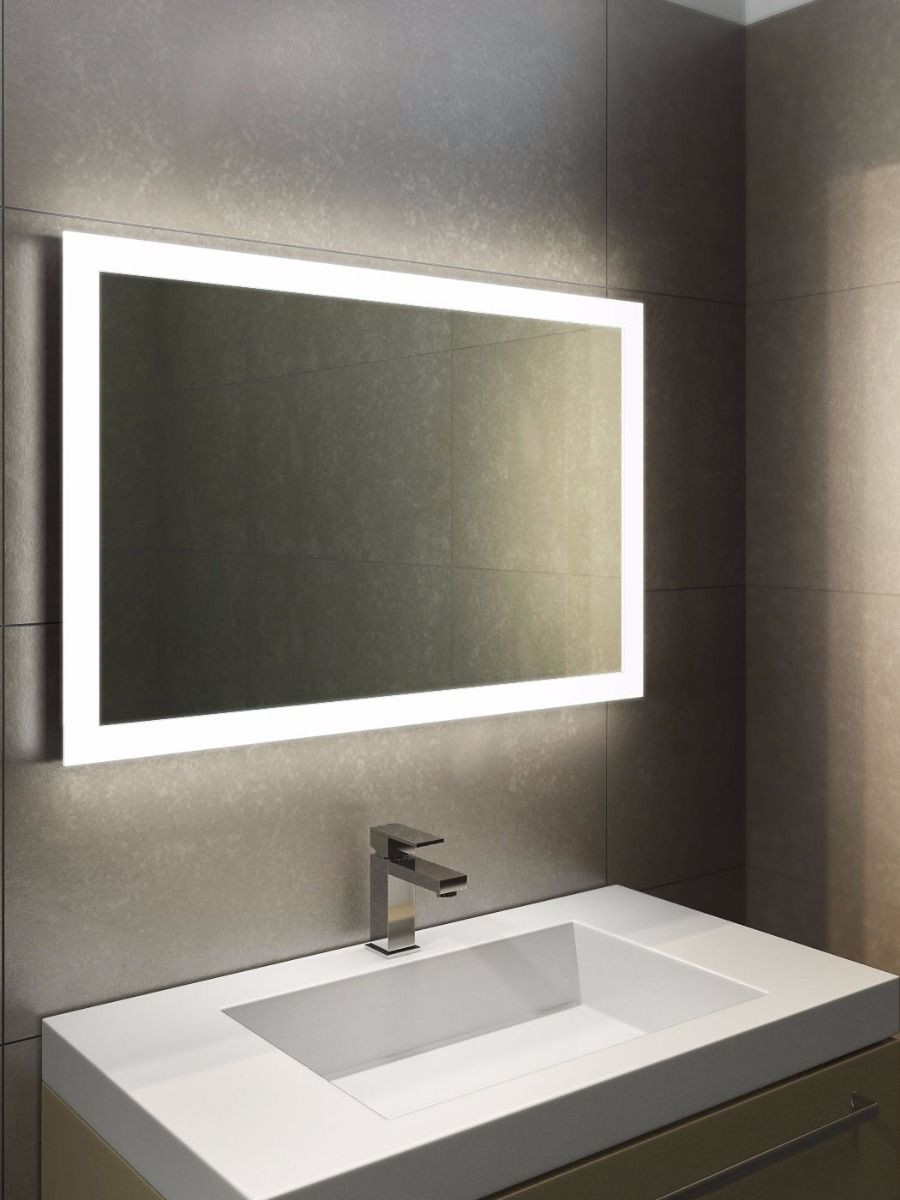 Best ideas about Bathroom Mirror With Lights
. Save or Pin Halo Wide LED Light Bathroom Mirror h 500 x w 700mm Now.
