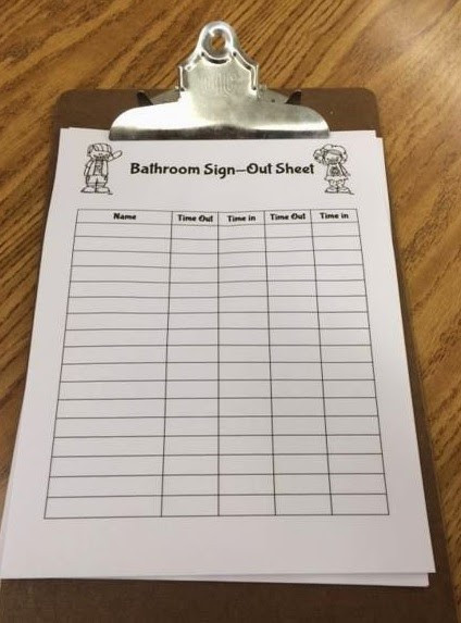 Best ideas about Bathroom Sign Out Sheet
. Save or Pin An Apple For The Teacher Bathroom Passes and Sign Out Now.