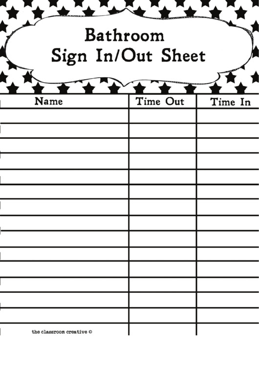 Best ideas about Bathroom Sign Out Sheet
. Save or Pin Top 5 Bathroom Sign Out Sheets free to in PDF format Now.
