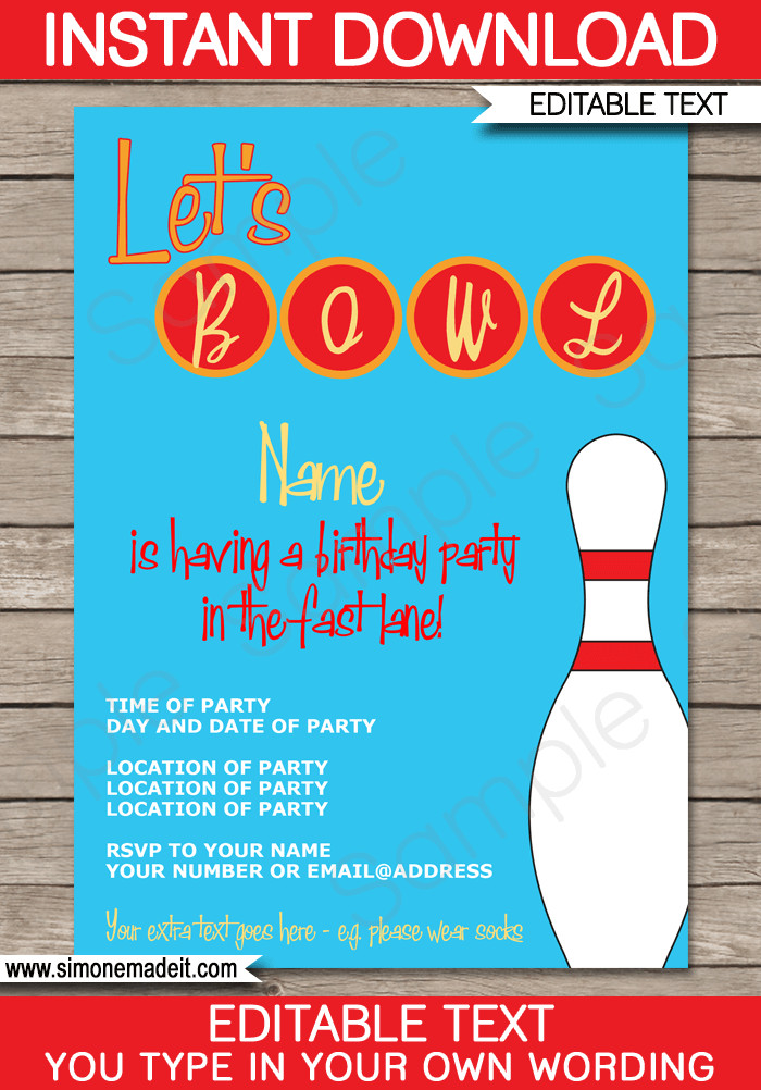 Best ideas about Birthday Bowling Invitations
. Save or Pin Bowling Party Invitations Template Now.