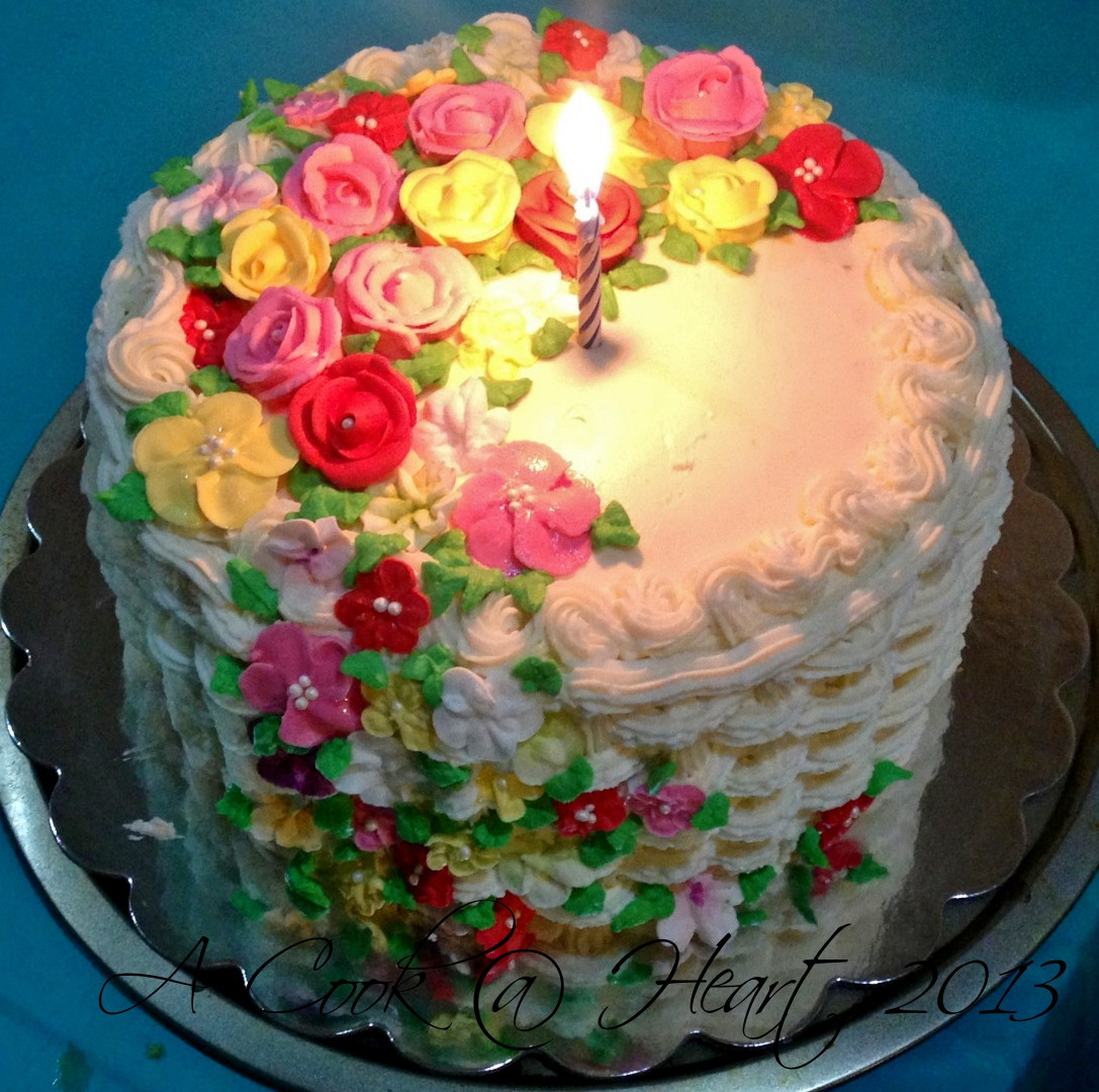 Best ideas about Birthday Cake And Flowers
. Save or Pin A Cook Heart A basket cake of flowers Now.