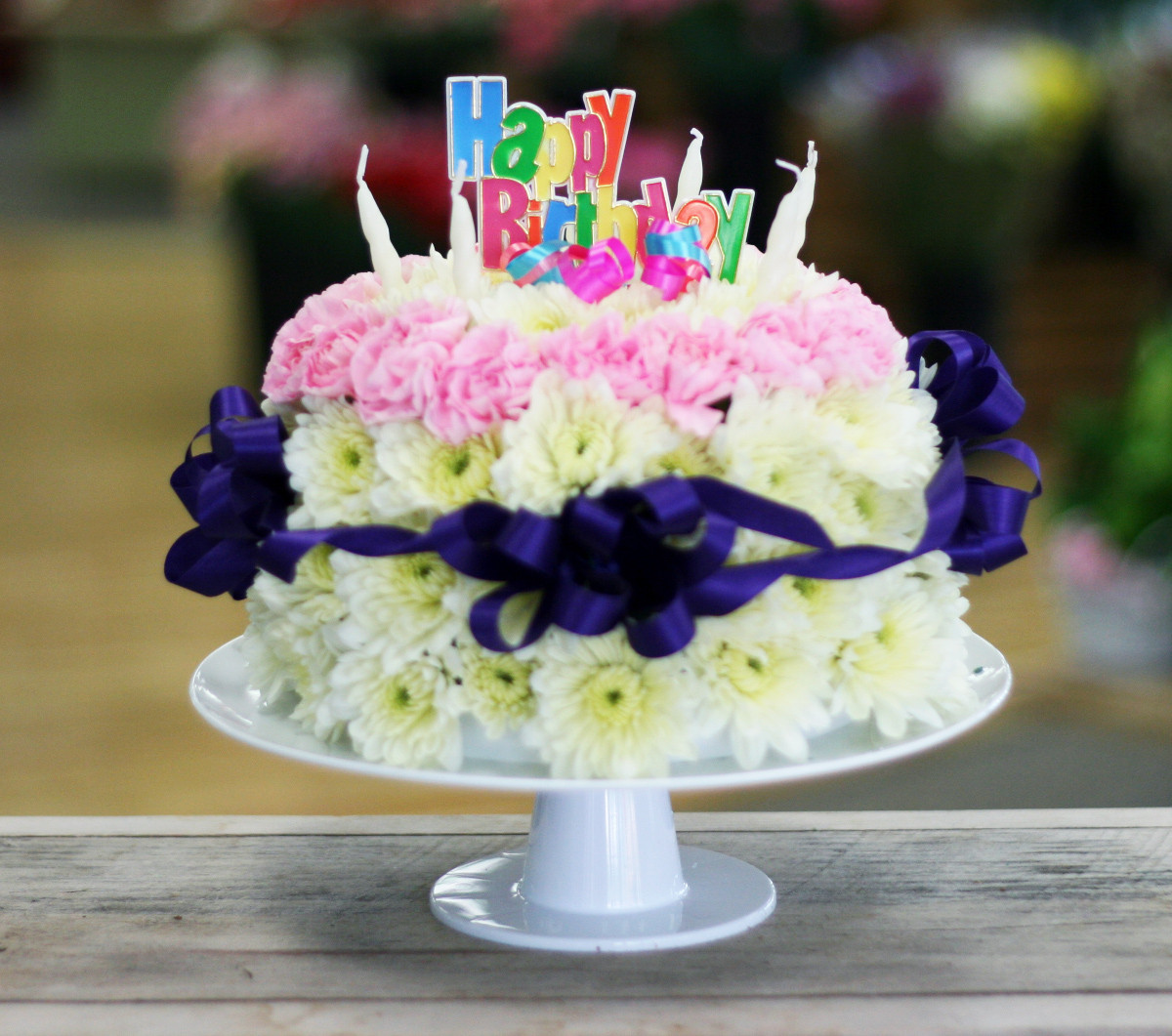 Best ideas about Birthday Cake And Flowers
. Save or Pin Birthday Fresh Flower Birthday Cake Flowerama Columbus Now.