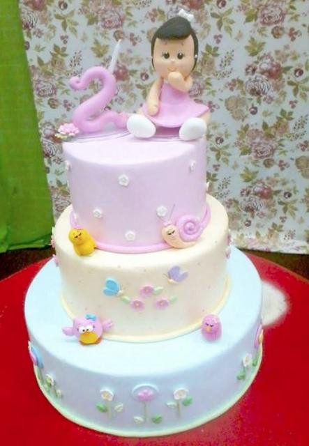 Best ideas about Birthday Cake For 3 Years Old Girl
. Save or Pin 3 Tier Pink and Lavender Birthday Cake for 2 year old Girl JPG Now.