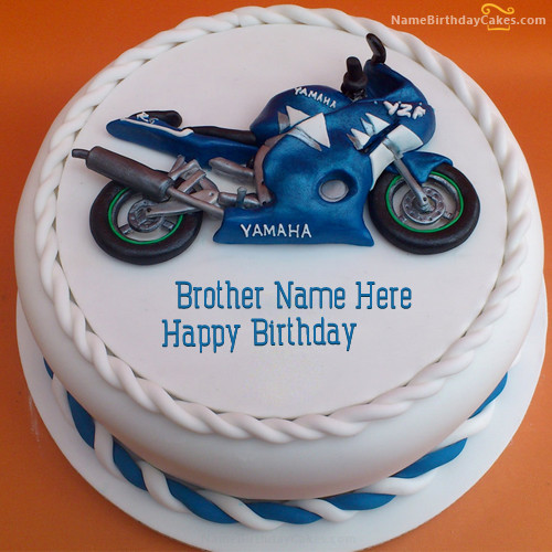 Best ideas about Birthday Cake For Brother
. Save or Pin Write name on Bike Birthday Cake For Brother Happy Now.