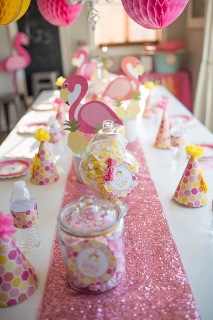 Best ideas about Birthday Decorations Ideas
. Save or Pin Kara s Party Ideas Flamingo Flamingle Pineapple Party Now.