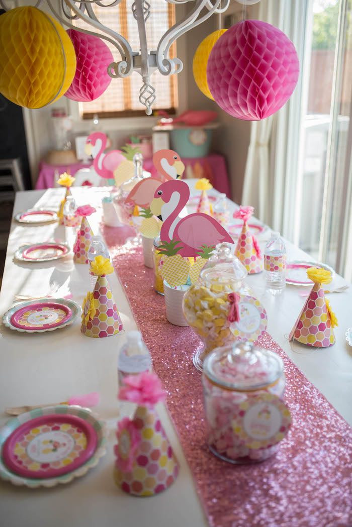 Best ideas about Birthday Decorations Ideas
. Save or Pin Kara s Party Ideas Flamingo Flamingle Pineapple Party Now.