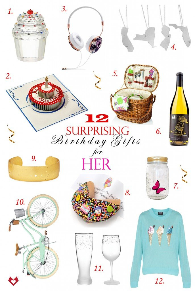 Best ideas about Birthday Gifts For Her
. Save or Pin 12 Surprising Birthday Gifts for Her Lovepop Now.