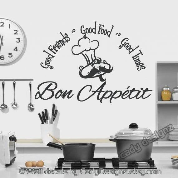 Best ideas about Bon Appetit Kitchen Decor
. Save or Pin Bon Appetit Vinyl Wall Decal Kitchen Decor by Studio378Decals Now.