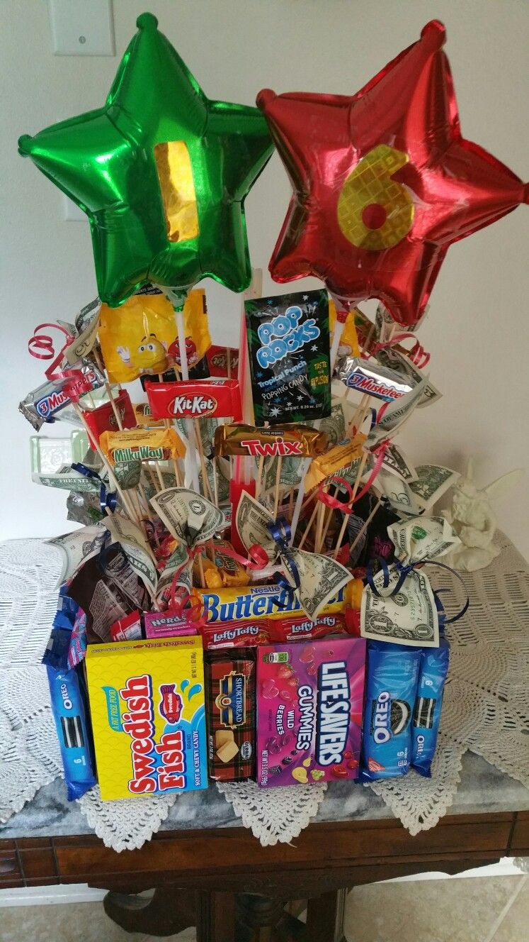 Best ideas about Boy Birthday Gifts Ideas
. Save or Pin Candy Bouquet Boys 16th Birthday Now.