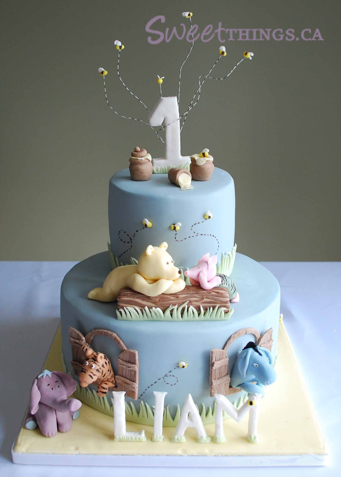 Best ideas about Boy First Birthday Cake
. Save or Pin SweetThings 1st Birthday Classic Winnie the Pooh Cake Now.