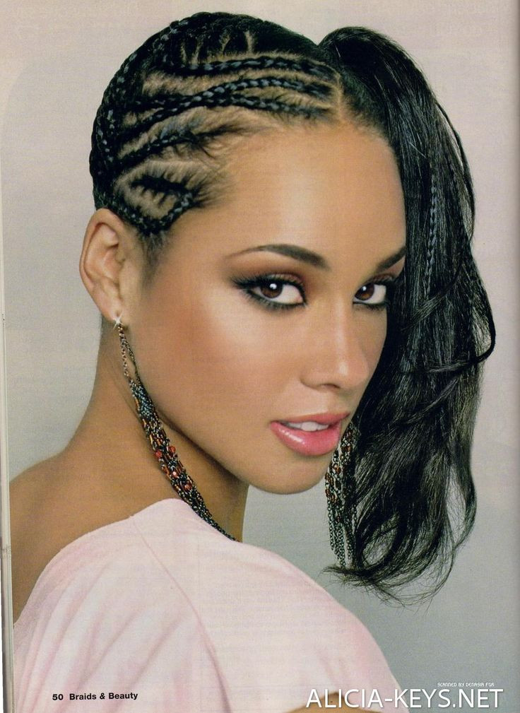 Best ideas about Braided Hairstyles For African Americans Girls
. Save or Pin alicia keys hairstyles canerow side ponytail Now.