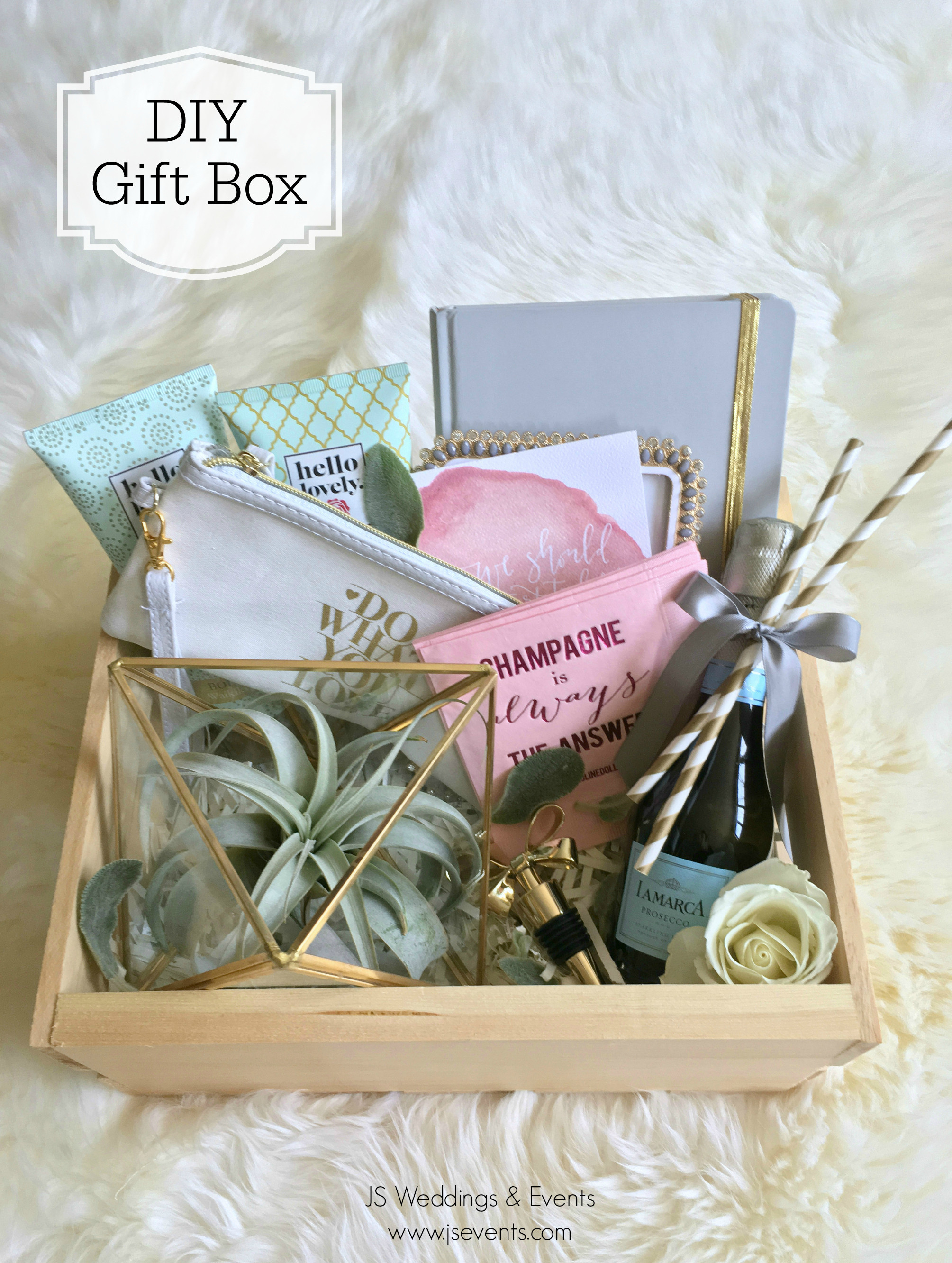 Best ideas about Bridesmaid Gift Basket Ideas
. Save or Pin DIY Gift Box js weddings and events Now.