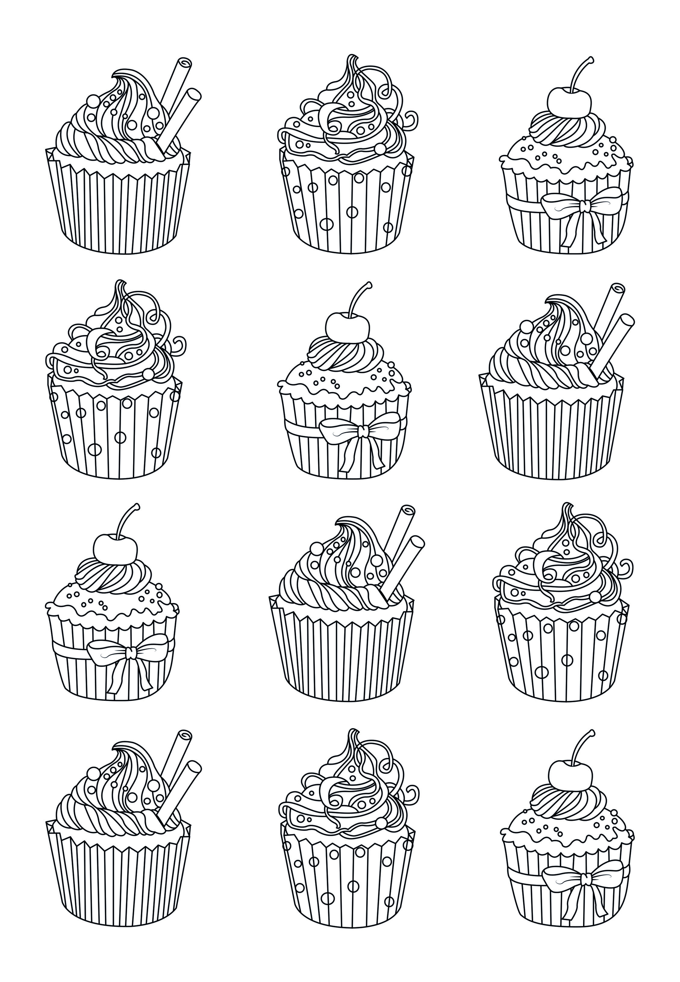 Best ideas about Cake Coloring Pages For Adults
. Save or Pin Cupcakes easy Celine Cupcakes Adult Coloring Pages Now.