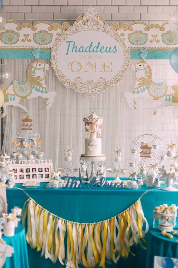 Best ideas about Carousel Birthday Party
. Save or Pin Kara s Party Ideas Merry Go Round Carousel Birthday Now.