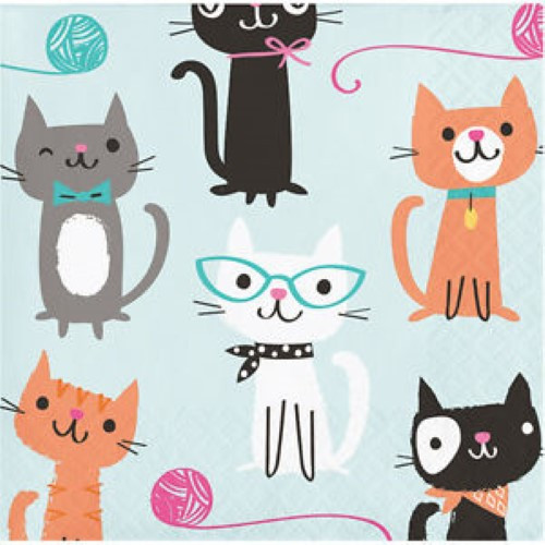 Best ideas about Cat Birthday Decorations
. Save or Pin Purrfect Cat Party Small Napkins x 16 Now.