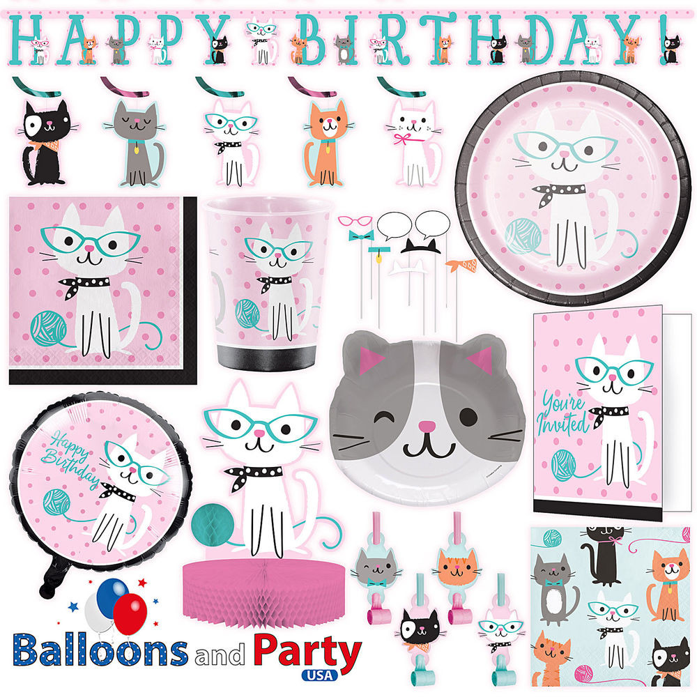 Best ideas about Cat Birthday Decorations
. Save or Pin Purr fect Kitty Cat Birthday Party Tableware Decorations Now.