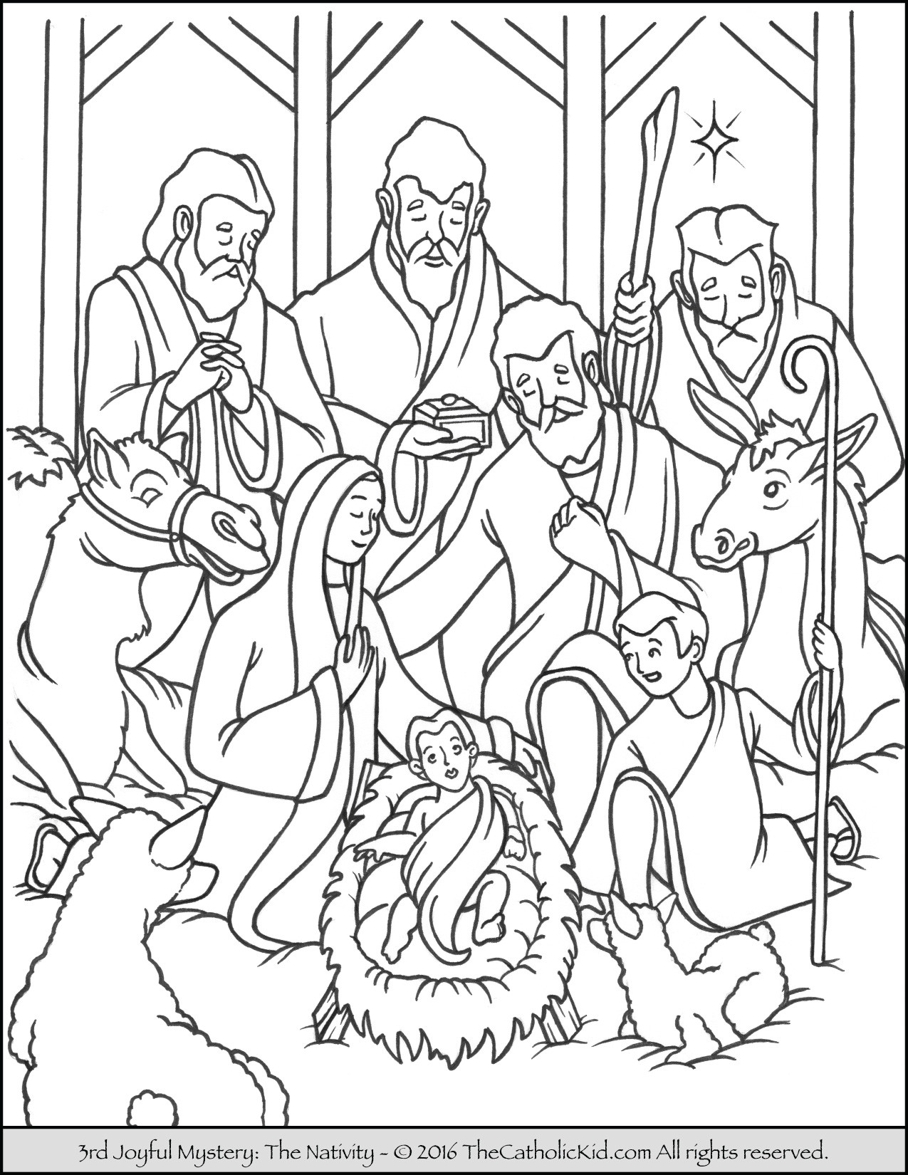 Best ideas about Catholic Christmas Coloring Pages For Kids
. Save or Pin Joyful Mysteries Rosary Coloring Pages The Catholic Kid Now.
