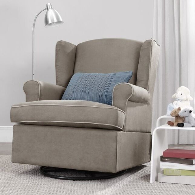 Best ideas about Chair For Baby Room
. Save or Pin Taupe Swivel Glider Chair Nursery Furniture Baby Relax Now.