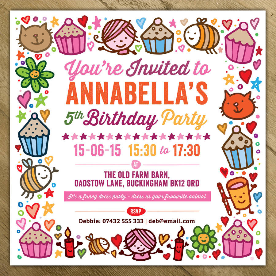 Best ideas about Childrens Birthday Party Invitations
. Save or Pin childrens party invitations by a is for alphabet Now.