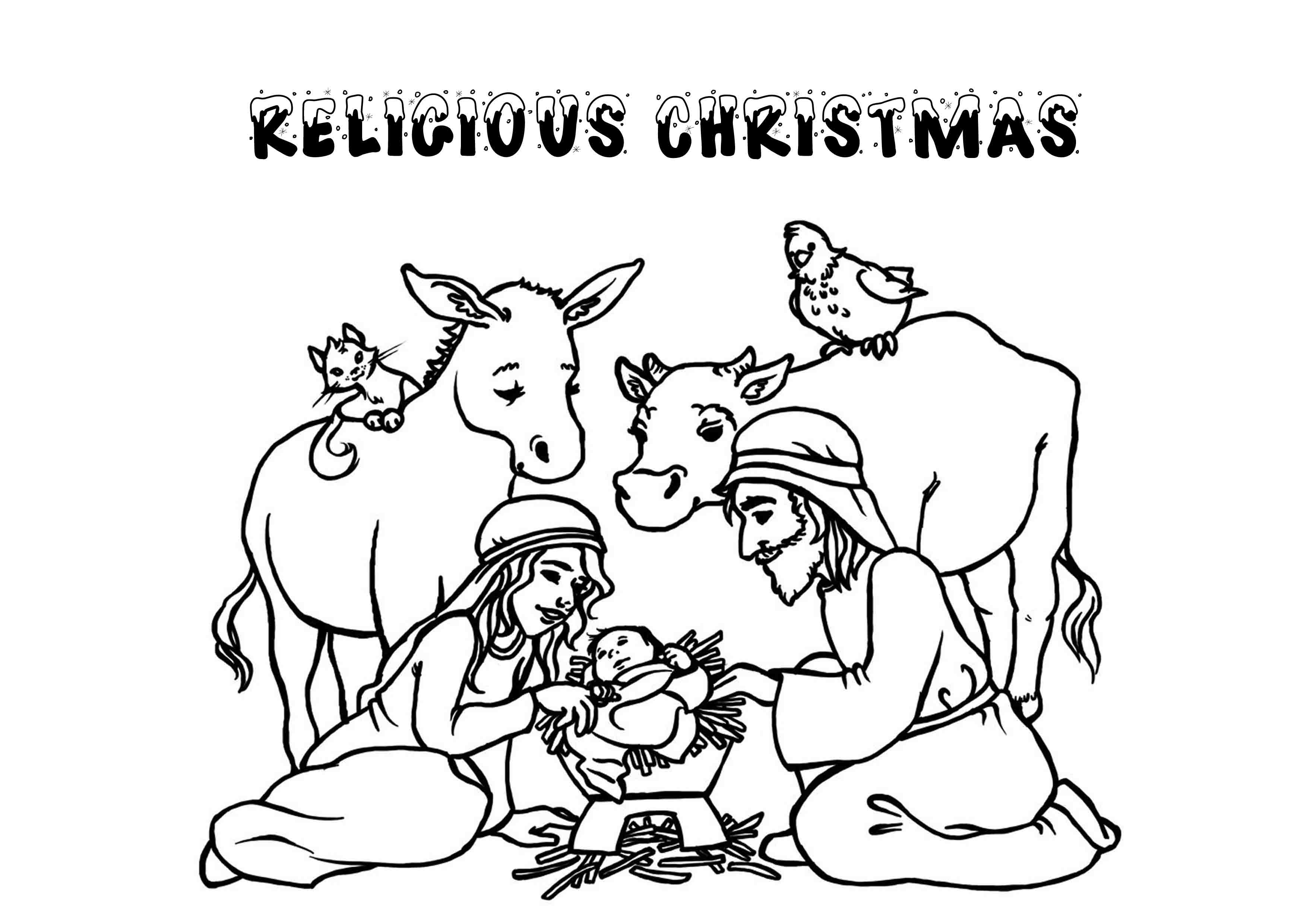 Best ideas about Christmas Coloring Sheets For Kids In Church
. Save or Pin Christmas Religious Printable Coloring Pages Coloring Home Now.