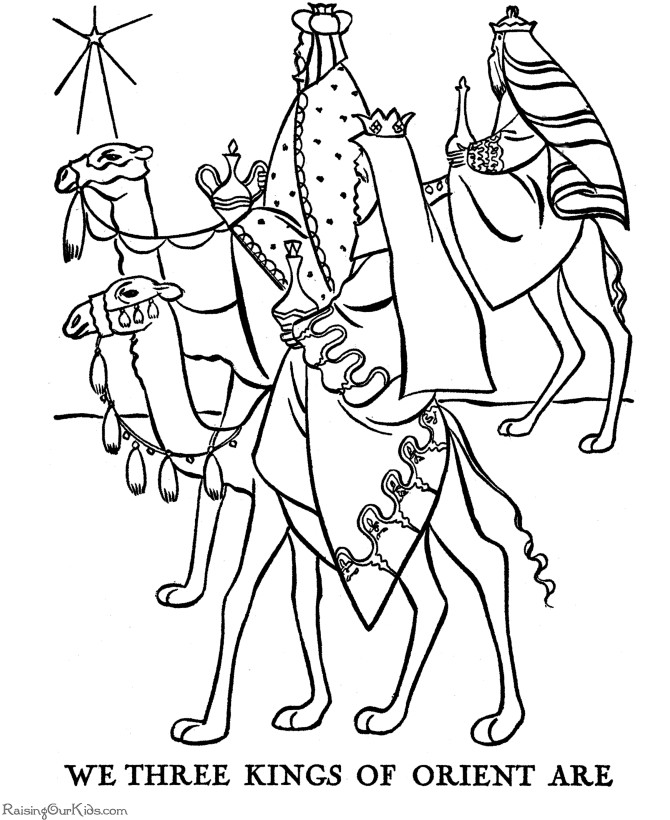 Best ideas about Christmas Coloring Sheets For Kids In Church
. Save or Pin The Christmas Story coloring pages Three Wisemen Now.