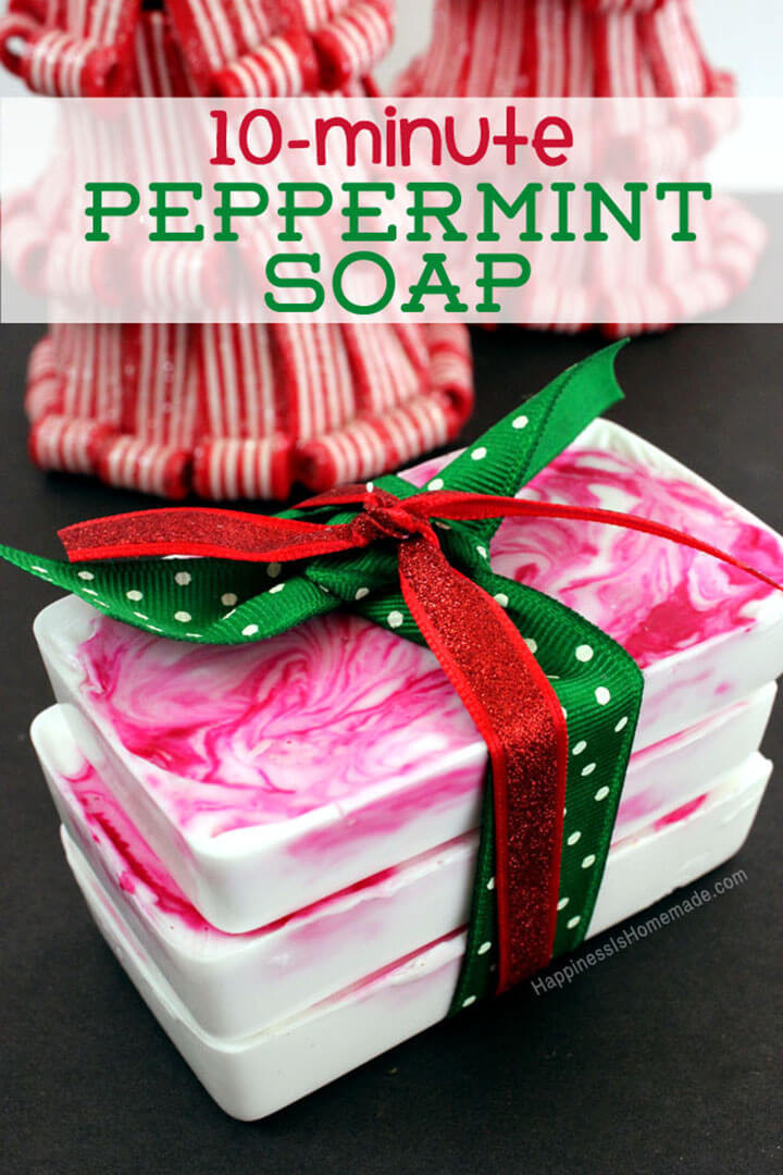 Best ideas about Christmas DIY Gifts
. Save or Pin 10 Minute DIY Holiday Gift Idea Peppermint Soap Now.