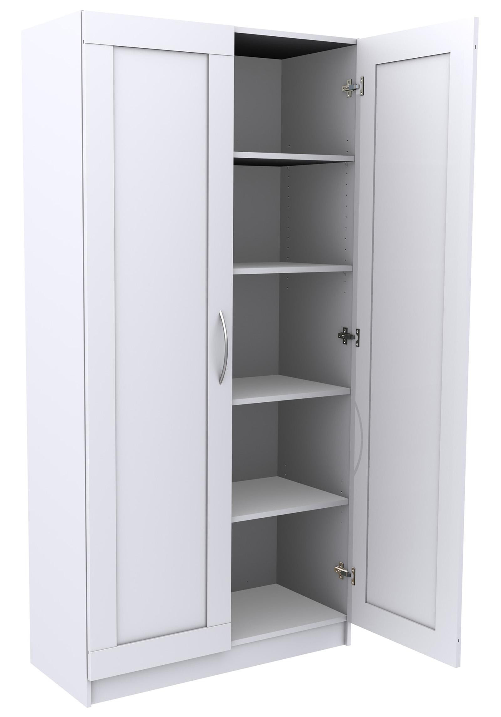 Best ideas about Closet Storage Cabinets
. Save or Pin Moveable Rectangular White Storage Cabinet With Doors For Now.