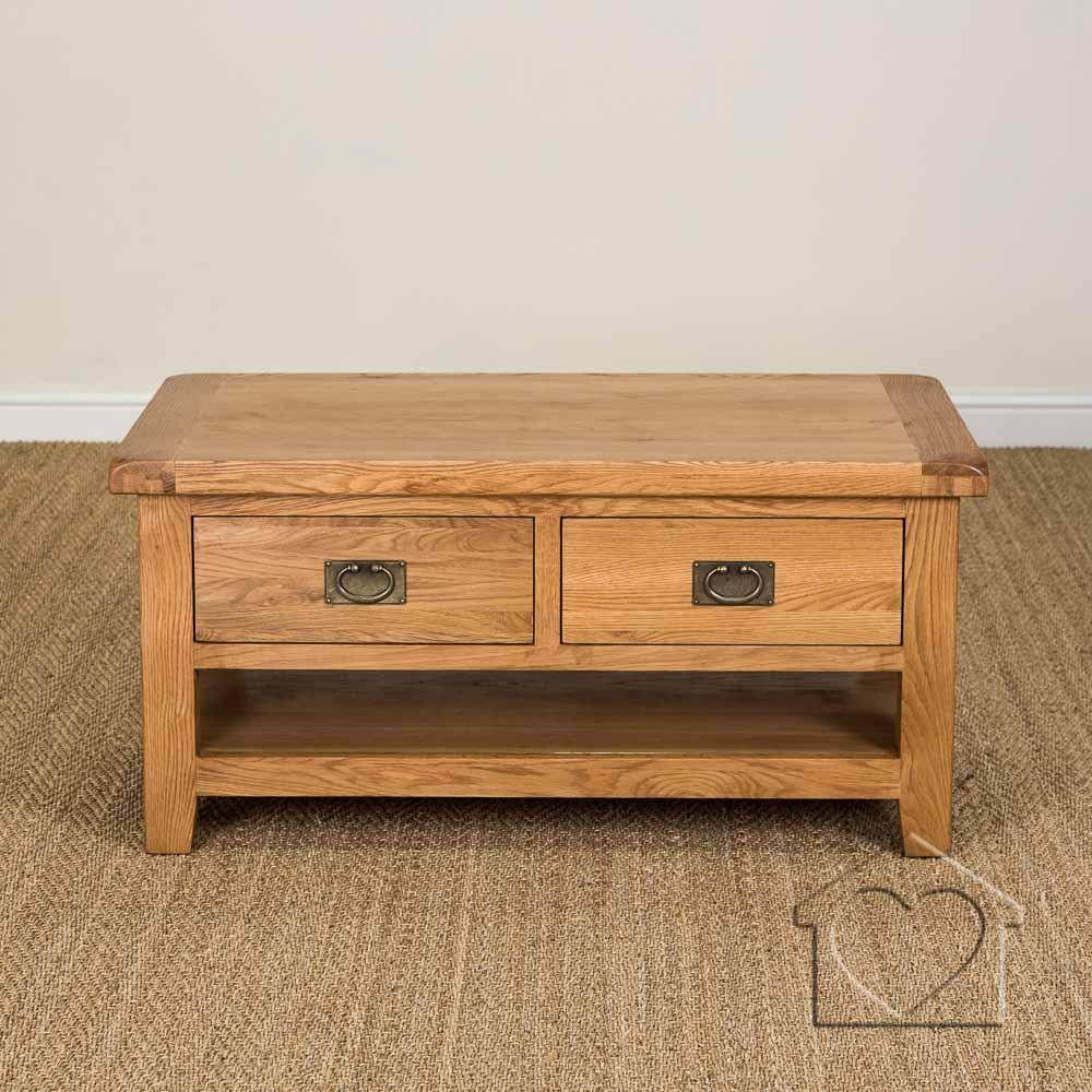 Best ideas about Coffee Table With Drawers
. Save or Pin Heritage Rustic Oak Coffee Table With 2 drawers Now.