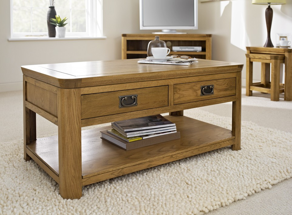 Best ideas about Coffee Table With Drawers
. Save or Pin London Oak Coffee Table with Drawers Coffee Tables Now.
