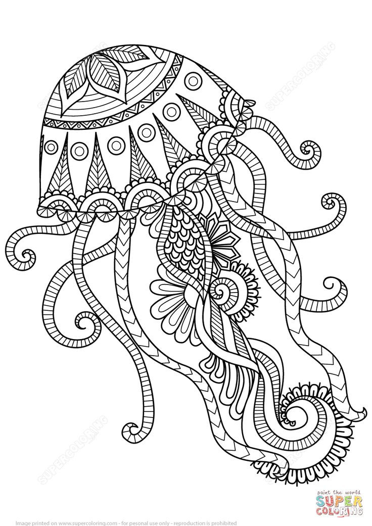 Best ideas about Colorama Free Printable Coloring Sheets
. Save or Pin Jellyfish Zentangle coloring page Now.