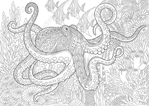 Best ideas about Coloring Pages For Adults Ocean
. Save or Pin Ocean World Octopus 3 Coloring Pages Animal coloring book Now.