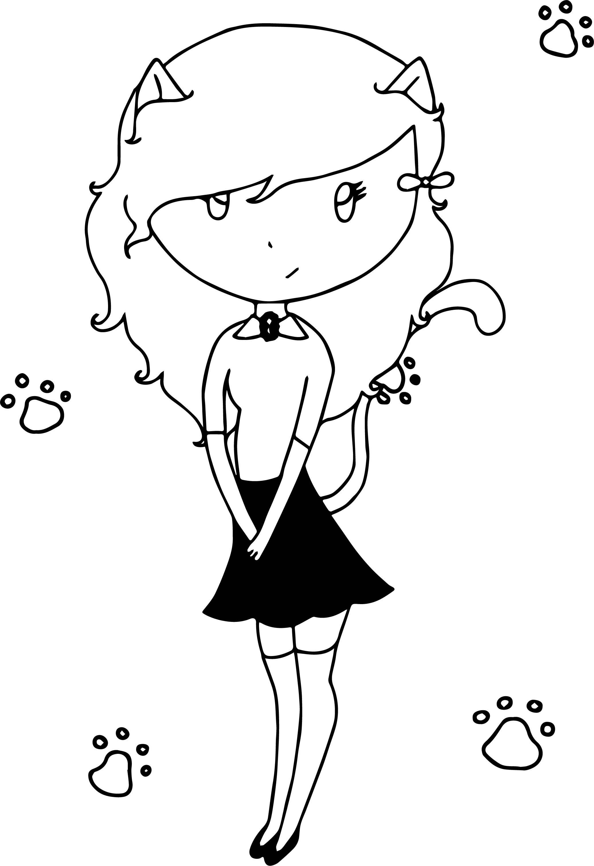 Best ideas about Coloring Pages For Girls Cat
. Save or Pin Cat Girl Coloring Page Now.