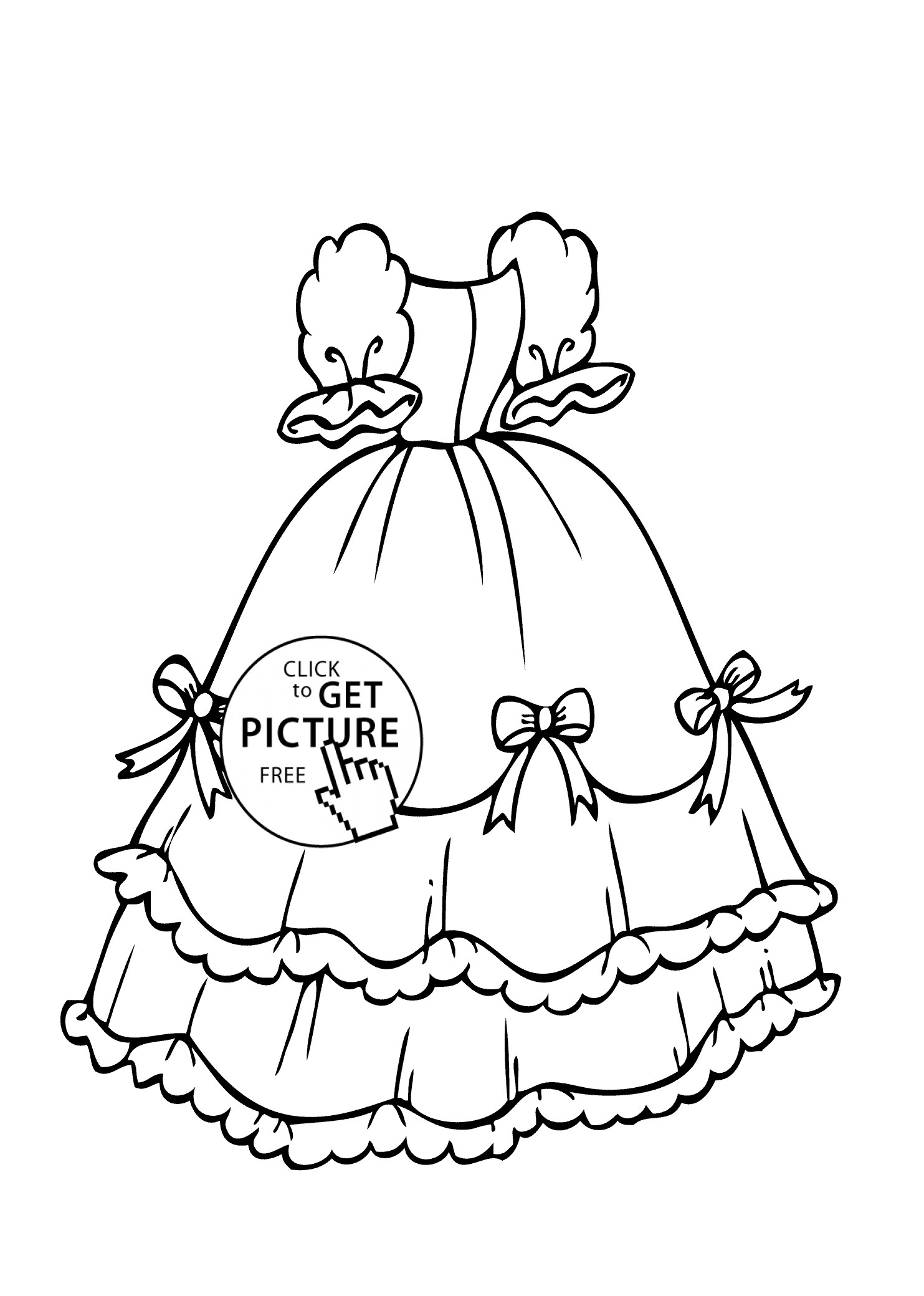 Best ideas about Coloring Pages For Girls Dresses
. Save or Pin Dress with bows coloring page for girls printable free Now.