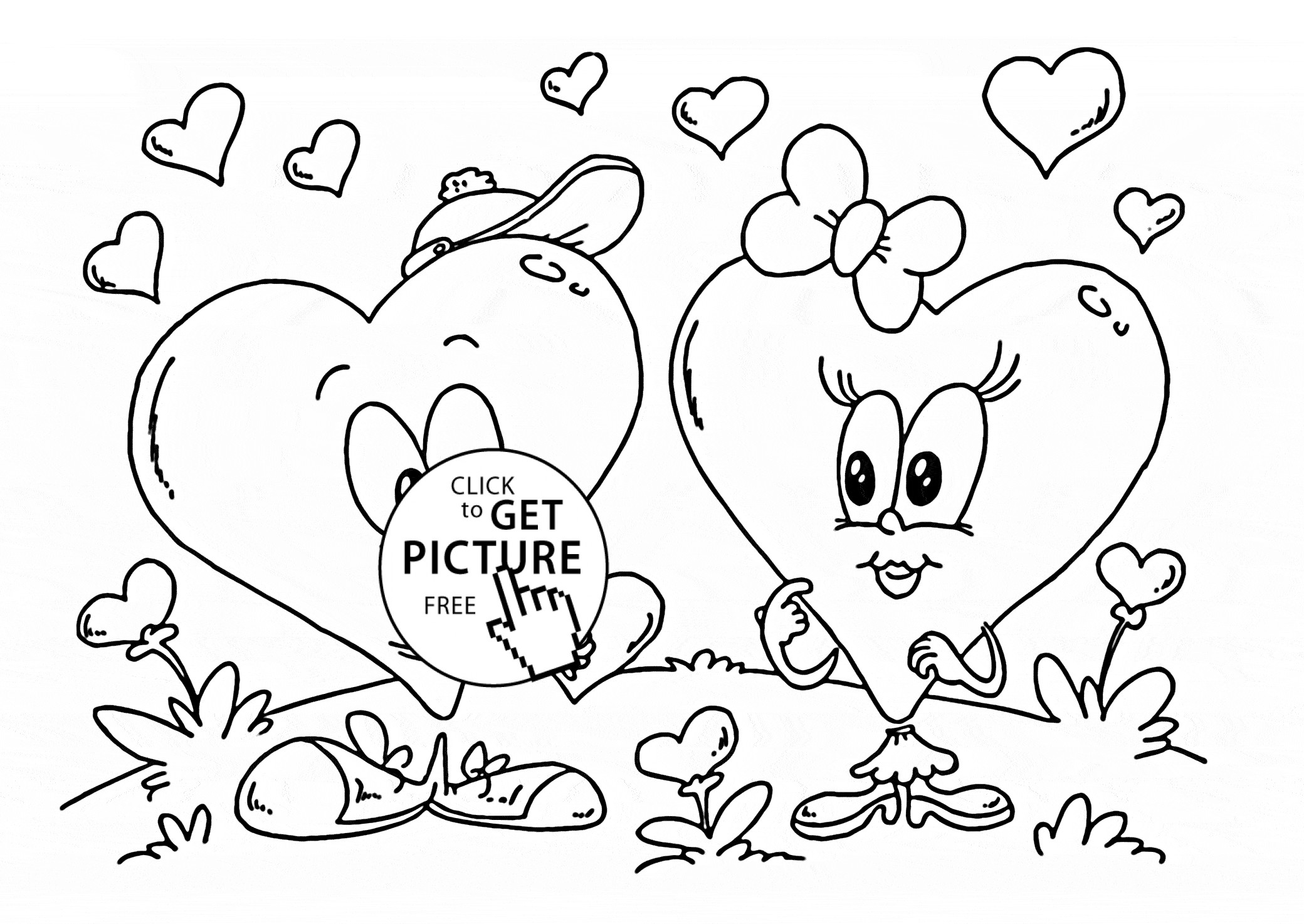 Best ideas about Coloring Pages For Girls Hearts
. Save or Pin Cartoon Valentine Heart coloring page for kids for girls Now.