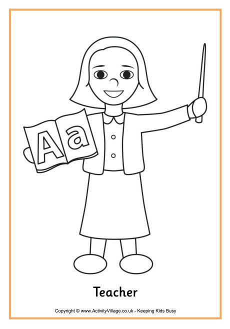 Best ideas about Coloring Pages For Girls Teacher
. Save or Pin Teacher colouring page 4 good girl Now.