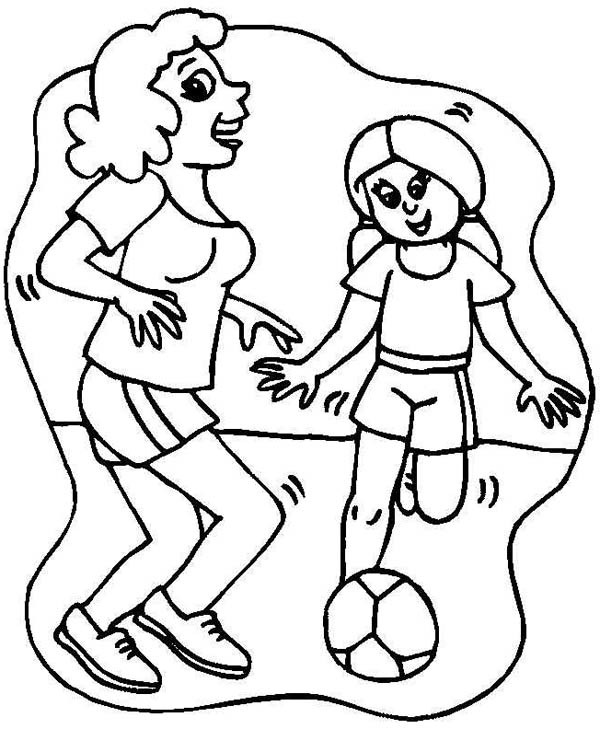 Best ideas about Coloring Pages For Girls Teacher
. Save or Pin This Little Girl Playing Soccer with Her School Teacher Now.