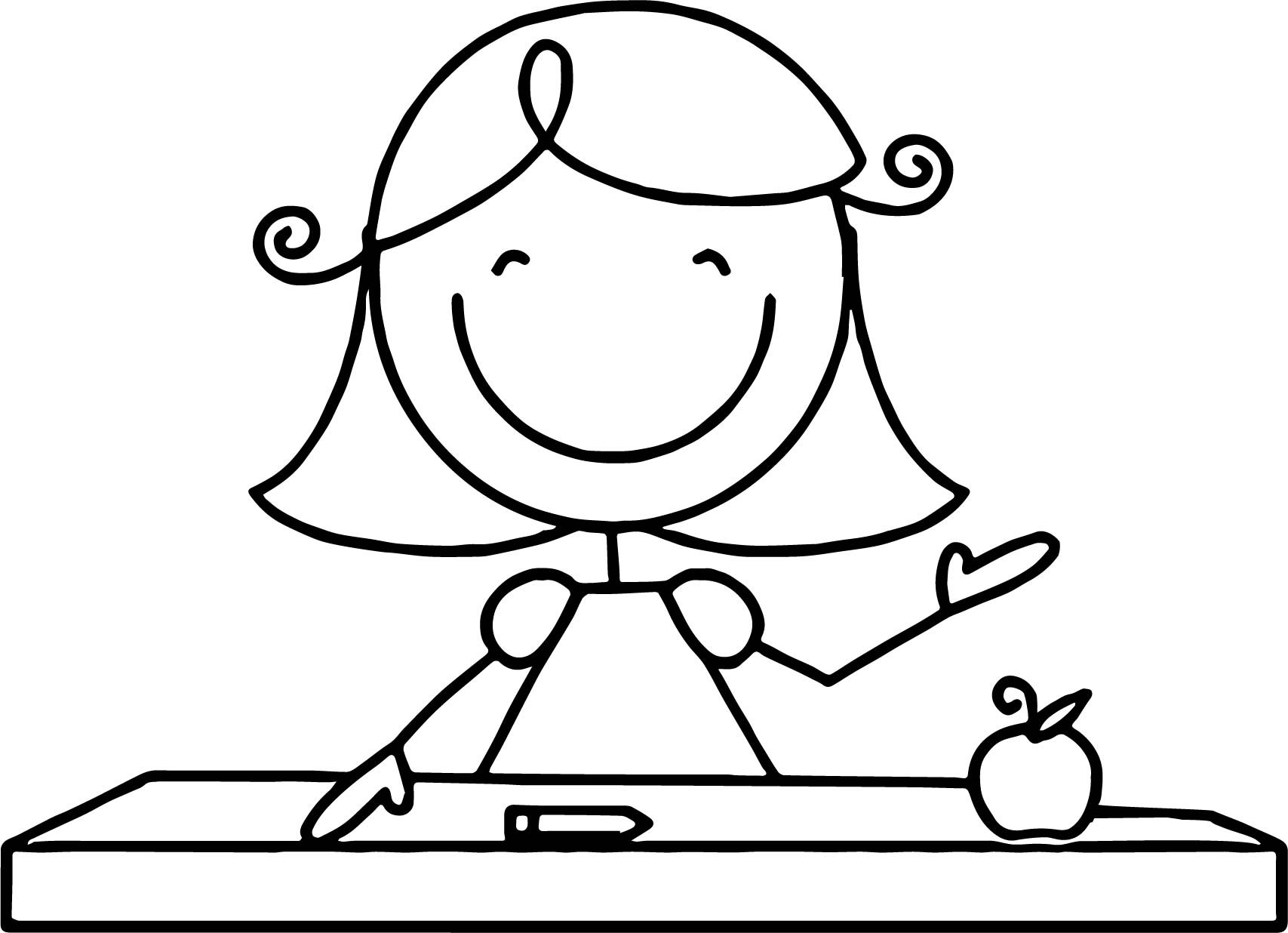 Best ideas about Coloring Pages For Girls Teacher
. Save or Pin Teacher Apple Page Coloring Pages Now.