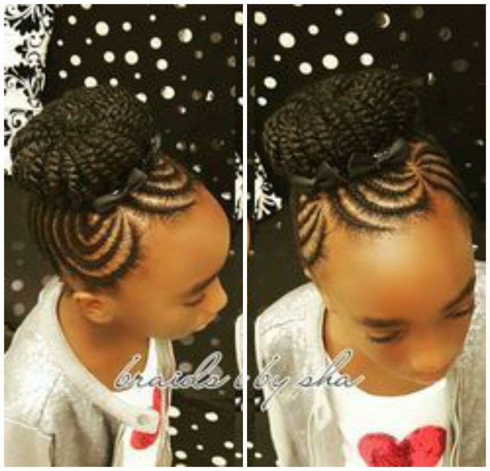 Best ideas about Cornrow Hairstyles For Kids
. Save or Pin 29 Braided Cornrows With Buns For Little Black Girls Now.