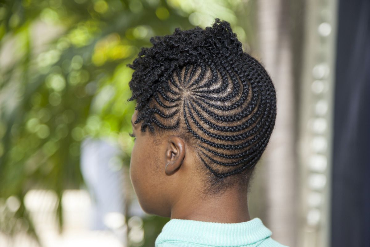 Best ideas about Cornrow Hairstyles For Natural Hair
. Save or Pin TWA styling – Cornrow up do Now.