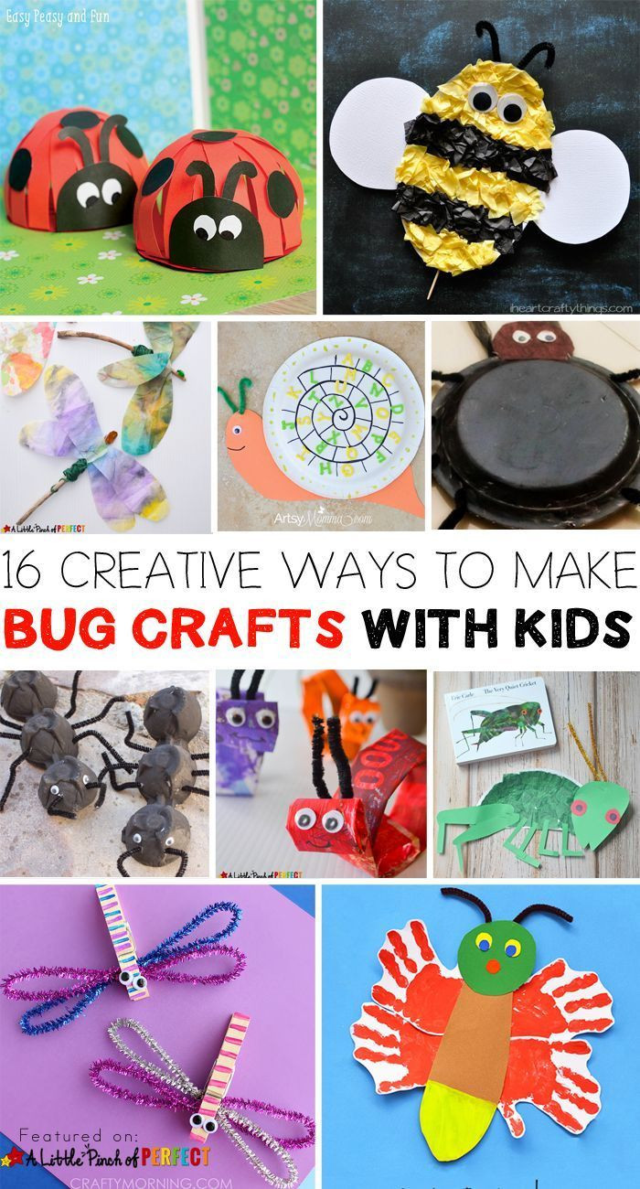 Best ideas about Crafting With Kids
. Save or Pin 16 Creative Ways to Make Bug Crafts with Kids Now.
