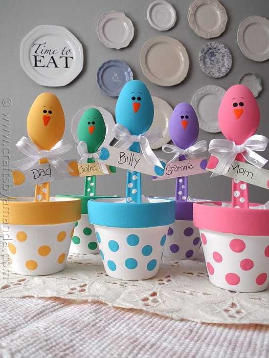 Best ideas about Crafts By Amanda
. Save or Pin Easter Chick Craft Colorful Place Holders Now.