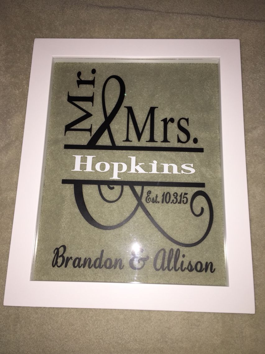 Best ideas about Cricut Wedding Gift Ideas
. Save or Pin Vinyl wedding t floating frame Now.