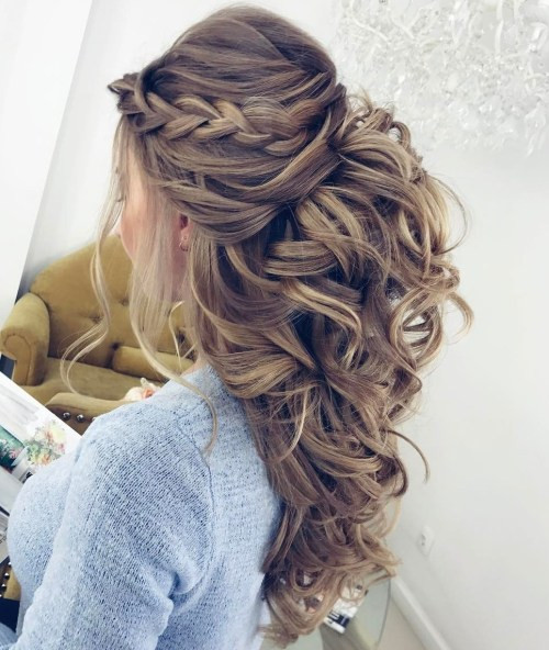 Best ideas about Curly Half Up Half Down Hairstyles
. Save or Pin 50 Half Up Half Down Hairstyles for Everyday and Party Looks Now.