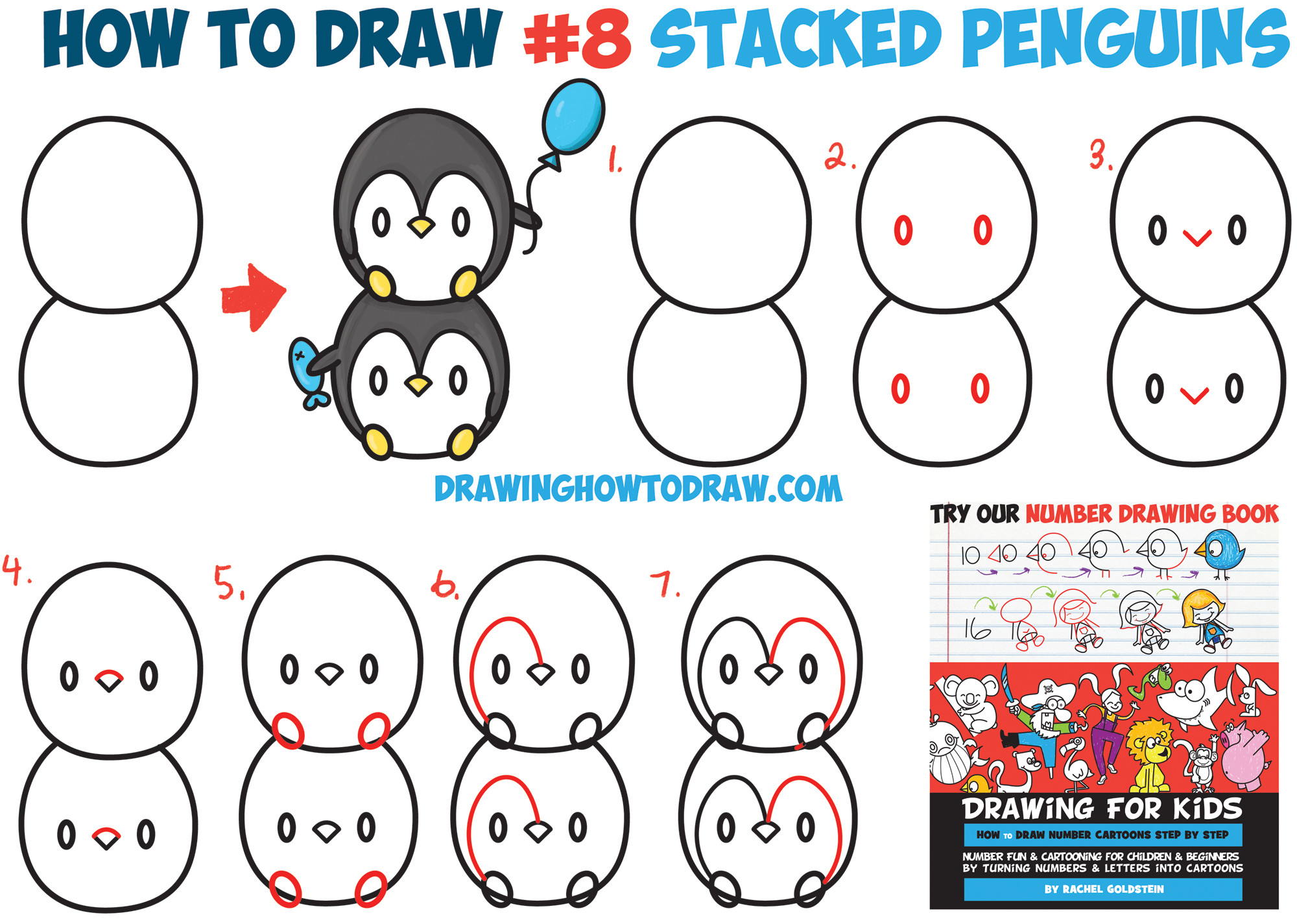 Best ideas about Cute Stuff For Kids
. Save or Pin How to Draw Cute Kawaii Penguins Stacked from 8 with Easy Now.