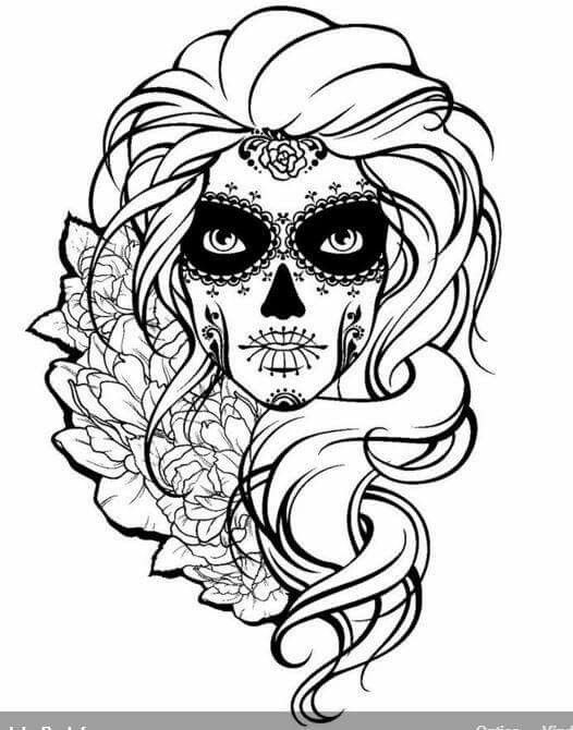 Best ideas about Day Of The Dead Sugar Skull Girls Coloring Pages For Teens
. Save or Pin Drawn sugar skull scull Pencil and in color drawn sugar Now.