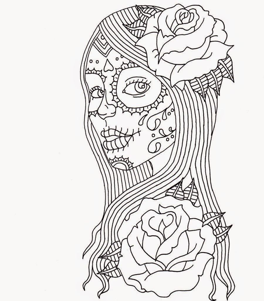 Best ideas about Day Of The Dead Sugar Skull Girls Coloring Pages For Teens
. Save or Pin Free Printable Day of the Dead Coloring Pages Best Now.