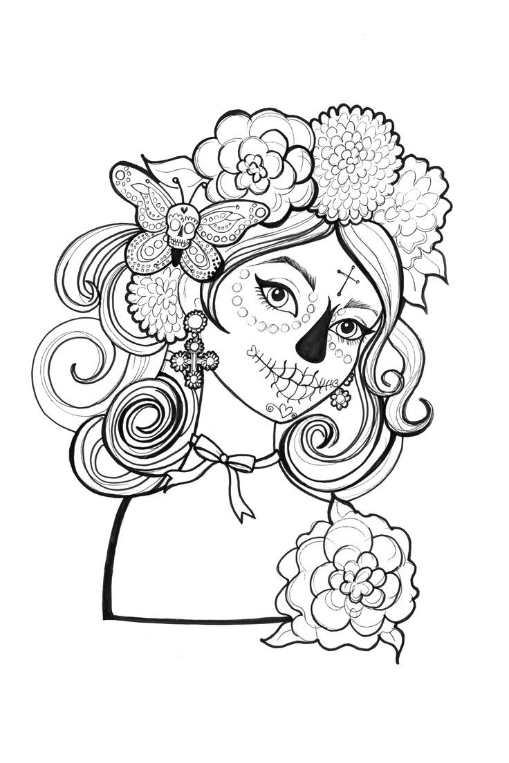 Best ideas about Day Of The Dead Sugar Skull Girls Coloring Pages For Teens
. Save or Pin catrinas para colorear 19 • Catrinas10 Now.