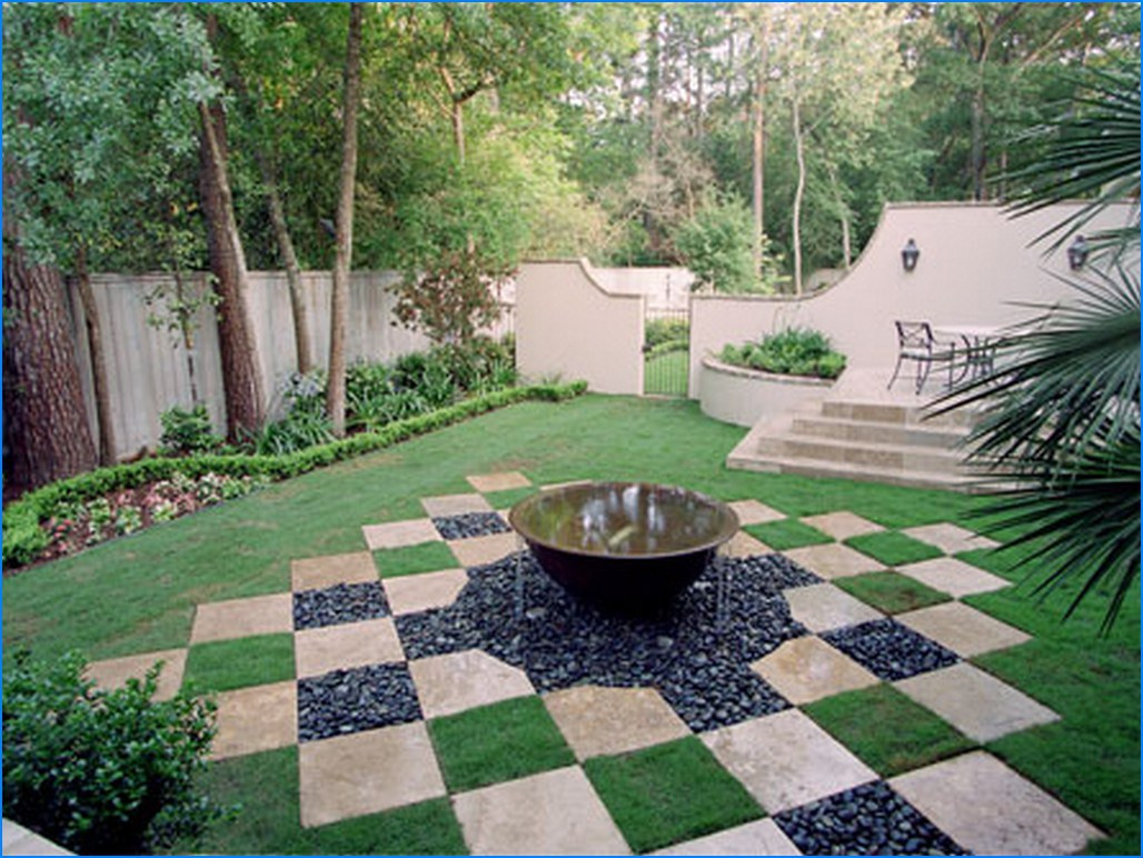 Best ideas about Diy Backyard Landscaping
. Save or Pin Gorgeous backyard landscaping idea with concrete pavement Now.