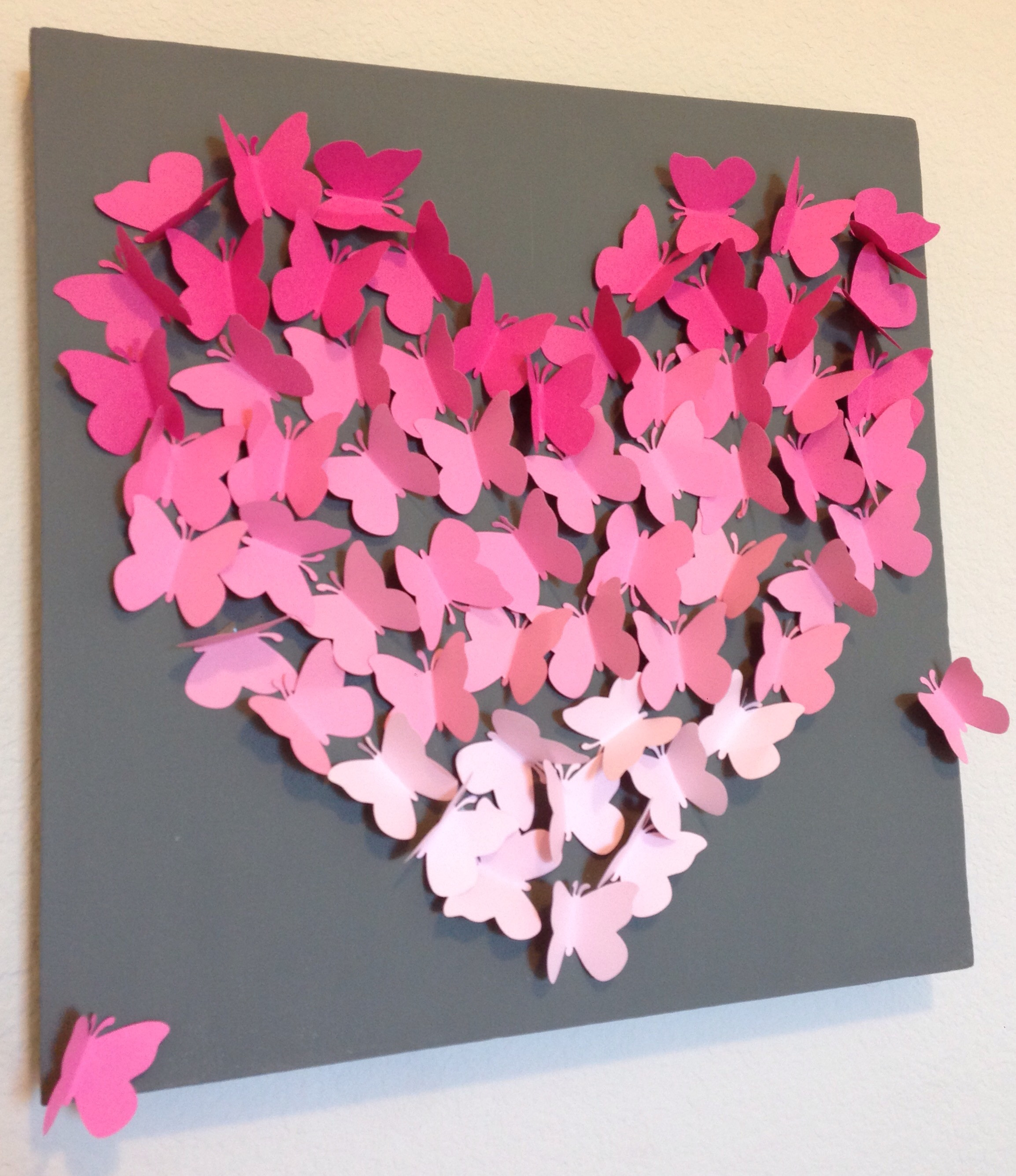 Best ideas about DIY Butterfly Wall Decorations
. Save or Pin DIY Ombre Butterfly Wall Art Now.