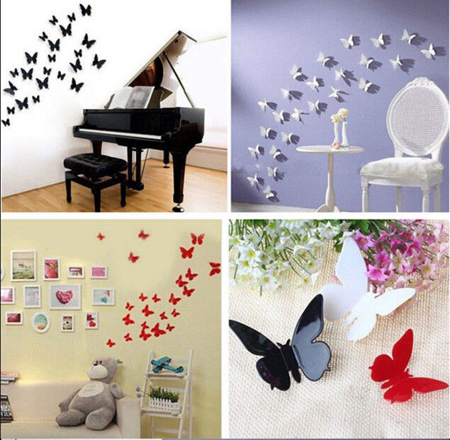 Best ideas about DIY Butterfly Wall Decorations
. Save or Pin HOT 12 pcs 3D DIY Wall Sticker Stickers Butterfly Home Now.